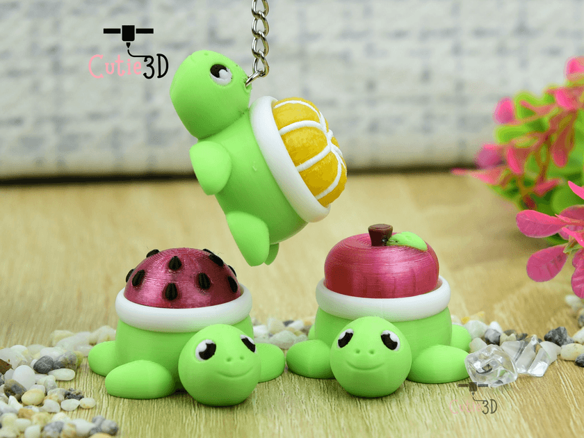 Cutie3D-Fruity Turtle for Animal Lovers Fidget Led-Clicker Keychain_05.png