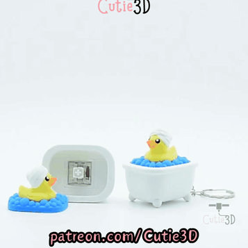 Cutie3D-Duck in Bathtub Fidget Clicker Keychain_11.gif