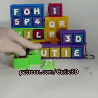 Cutie3D-Alphanumeric Building Block Fidget Led-Clicker Keychain_09.gif
