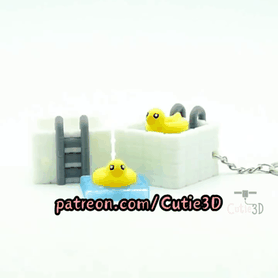 Cutie3D-Mini Pool Duck Fidget Clicker Keychain_11.gif