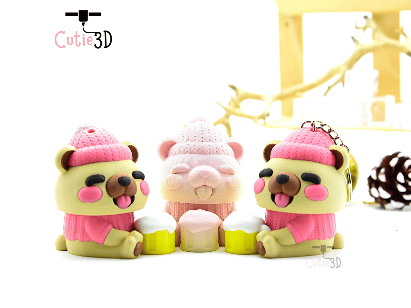 Cutie3D-Winter Drunk Bear Keycap Fidget Clicker Keychain_08.png