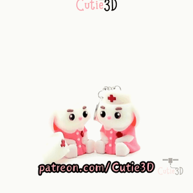 Cutie3D-Nurse Bunny for Animal Lovers Fidget Clicker Keychain_11.gif