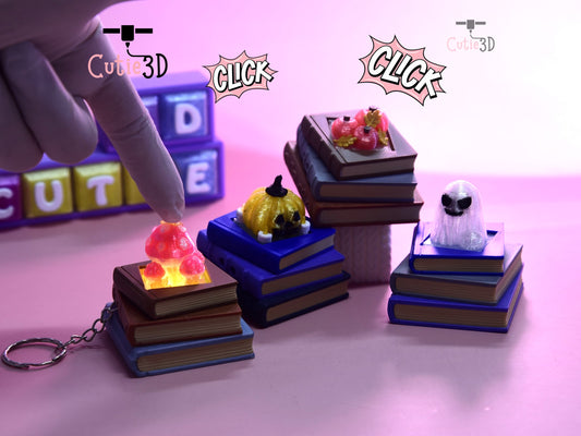 Cutie3D-Spooky Book Stack Fidget Led Clicker Keychain_01.jpg