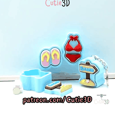 Cutie3D-Summer Beach Vibes Set of Clicker Keychains_11.gif