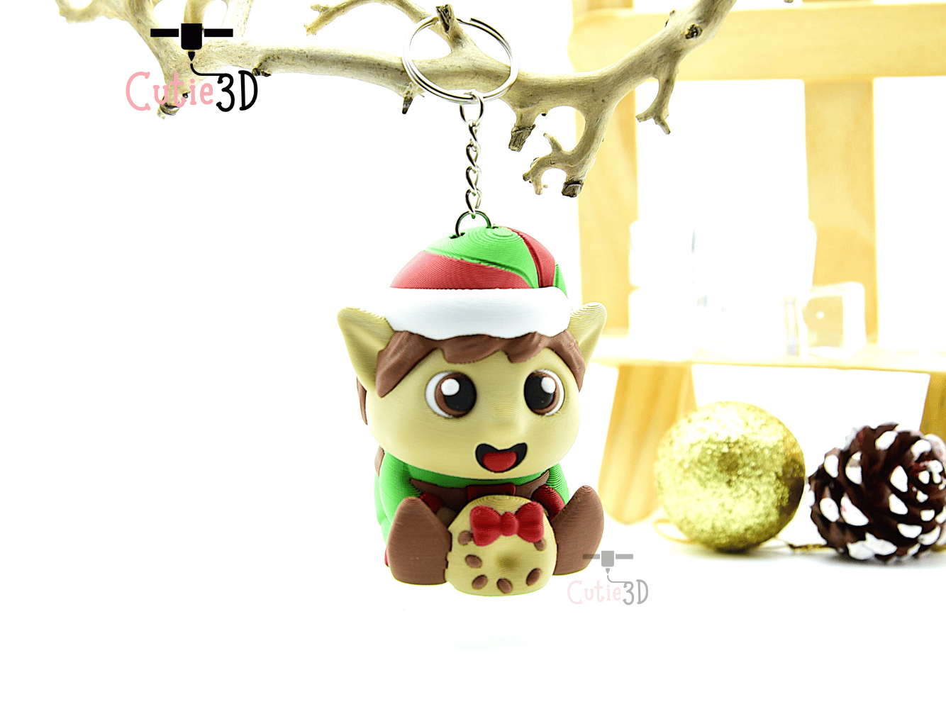 Cutie3D-Christmas Elf Keycap Fidget Clicker Keychain_07.png