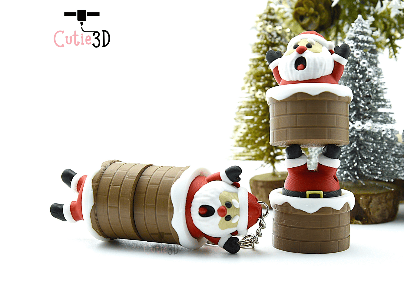 Cutie3D-Christmas Santa in Chimney Keycap Fidget Clicker Keychain_09.png