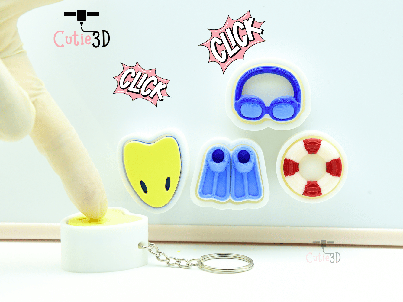 Cutie3D-Playful Swimming Theme Set of Clicker Keychains_01.png
