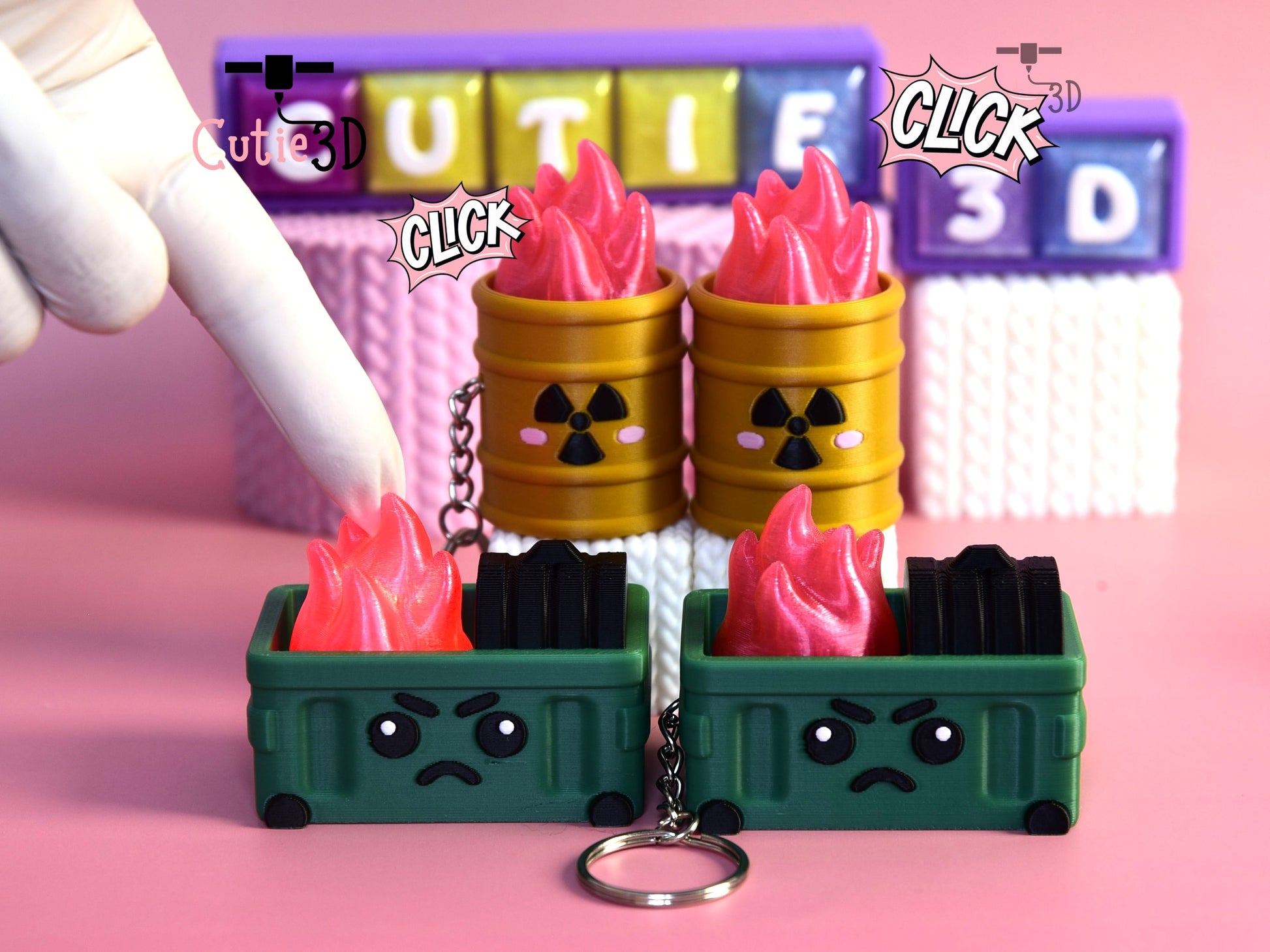 Cutie3D-Dumpster Fire and Hazard Barrel Fidget Led Clicker Keychain_01.jpg