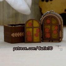 Cutie3D-Autumn Maple Window Lantern Fidget Led-Clicker Keychain_10.gif