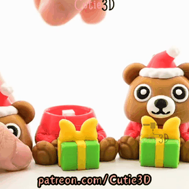 Cutie3D-Christmas Gift Bear Keycap Fidget Clicker Keychain_11.gif