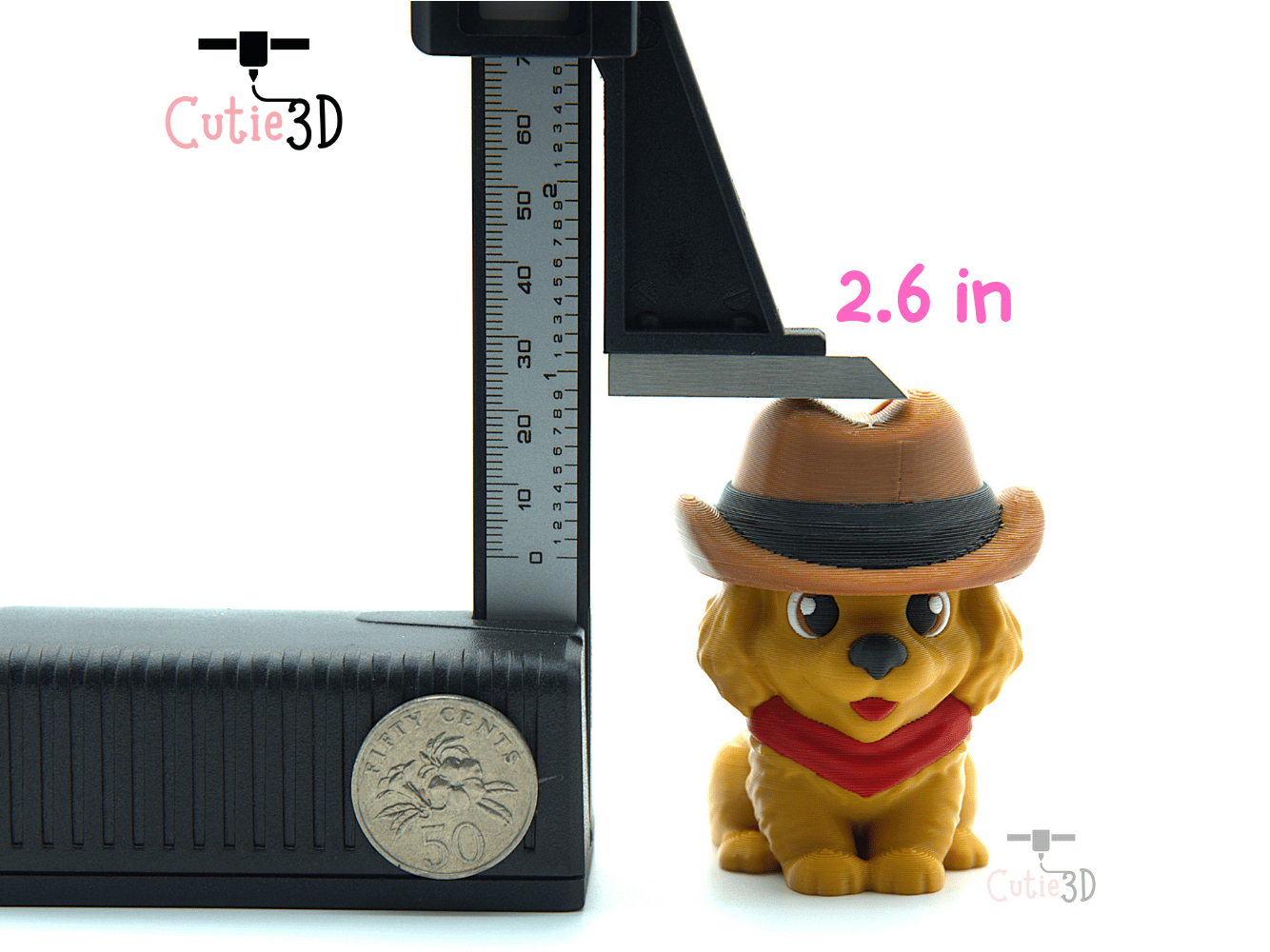 Cutie3D-Golden Retriever Cowboy Fidget Clicker Keychain_04.png
