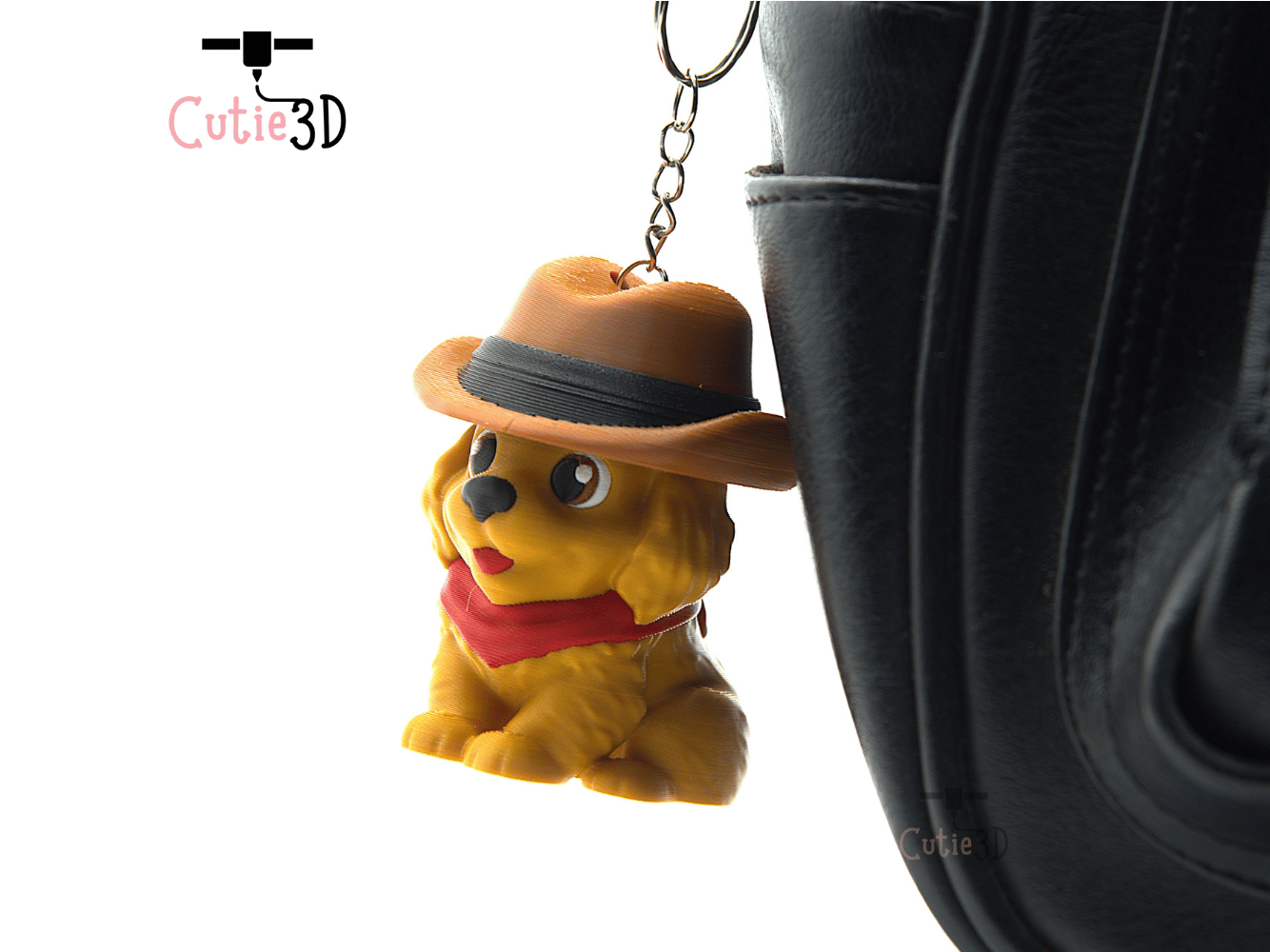Cutie3D-Golden Retriever Cowboy Fidget Clicker Keychain_07.png