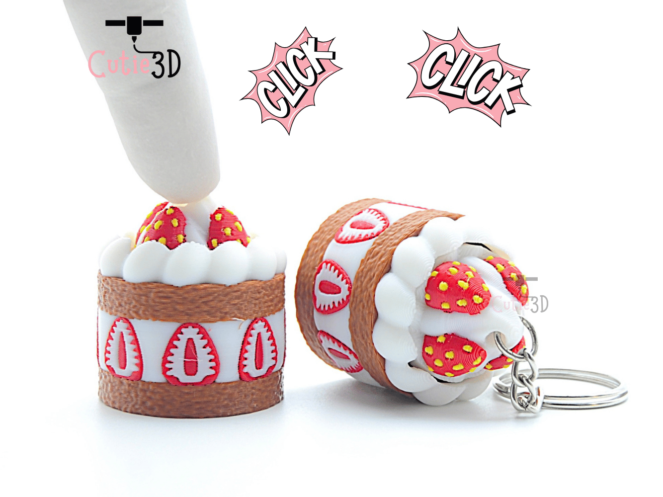 Cutie3D-Sweet Strawberry Cake Keycap Fidget Clicker Keychain_01.png