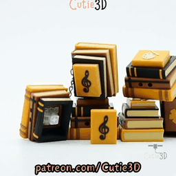 Cutie3D-Playful Stacked Books Set of Clicker Keychains_11.gif