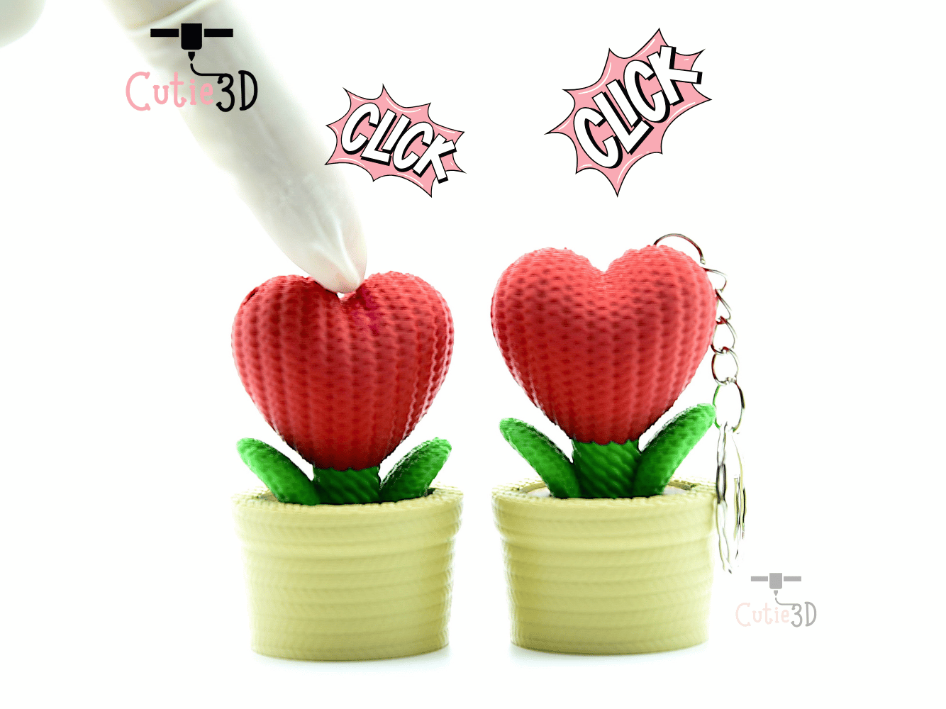 Cutie3D-Valentine Heart Plant Keycap Fidget Clicker Keychain_01.png