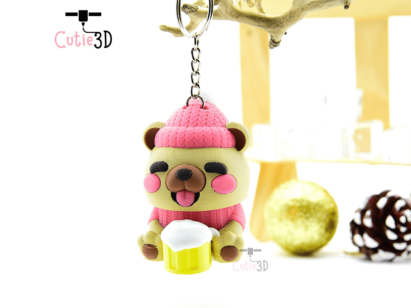 Cutie3D-Winter Drunk Bear Keycap Fidget Clicker Keychain_07.png