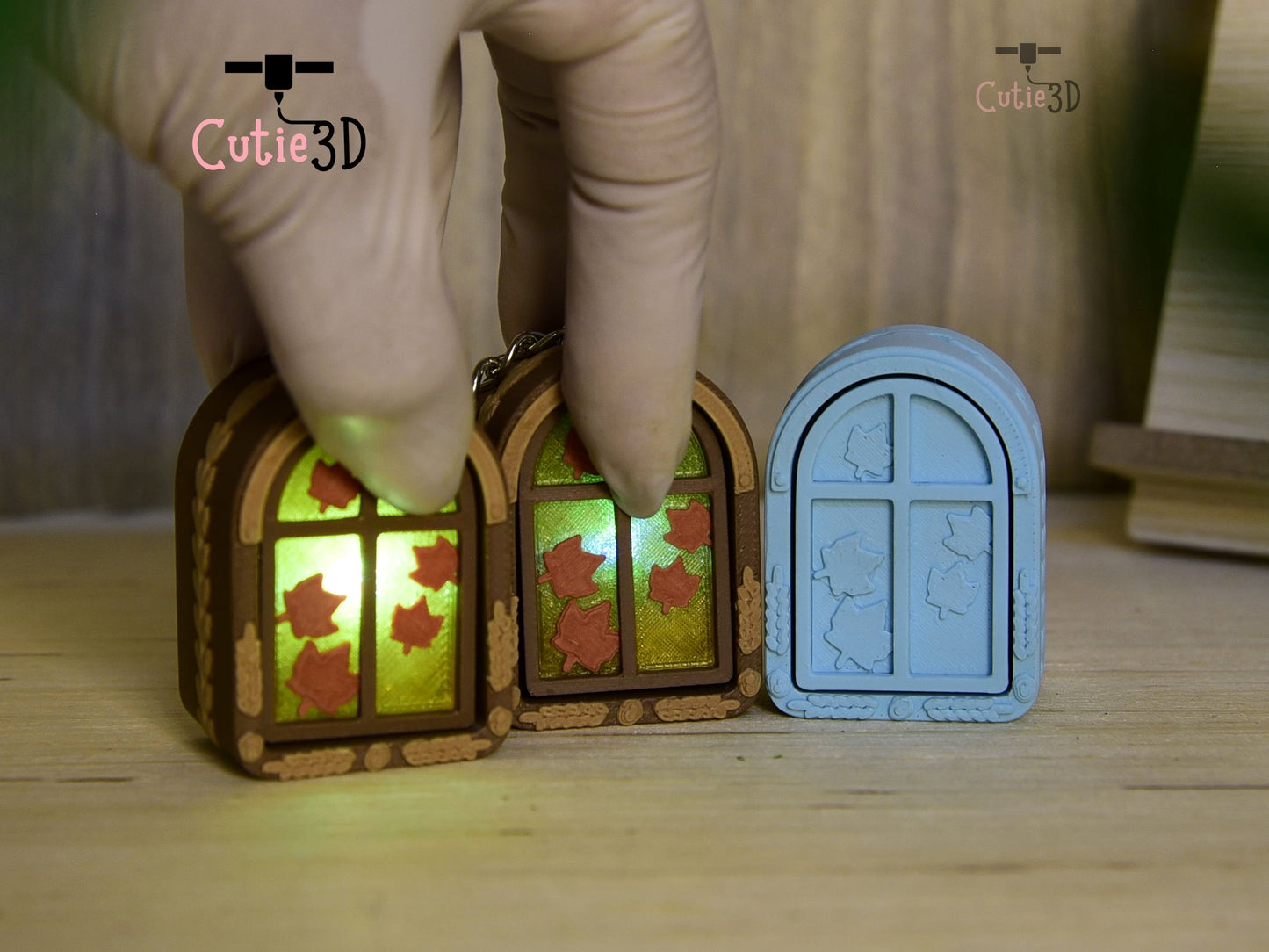 Cutie3D-Autumn Maple Window Lantern Fidget Led-Clicker Keychain_07.jpg
