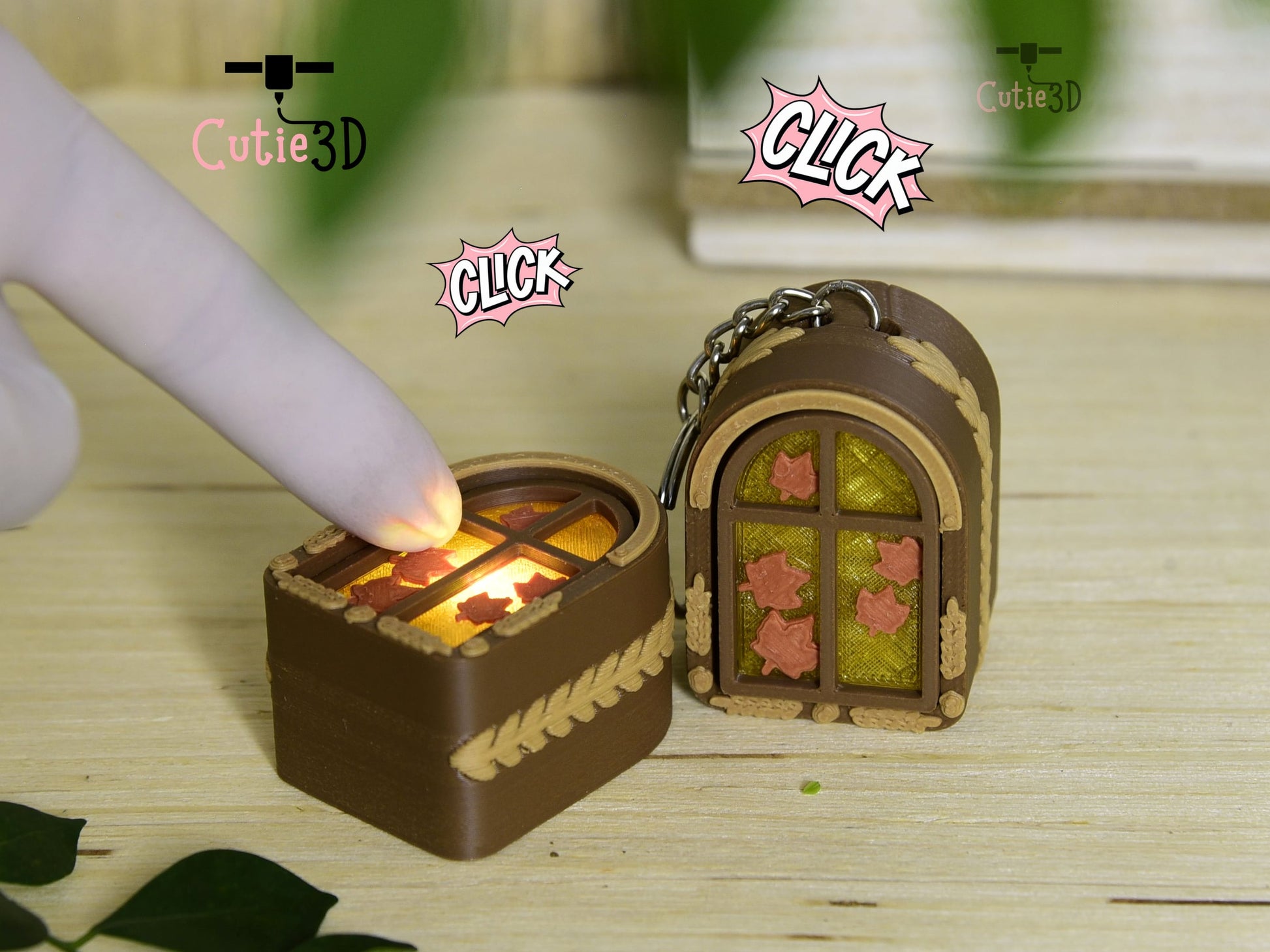 Cutie3D-Autumn Maple Window Lantern Fidget Led-Clicker Keychain_01.jpg