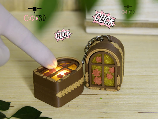 Cutie3D-Autumn Maple Window Lantern Fidget Led-Clicker Keychain_01.jpg