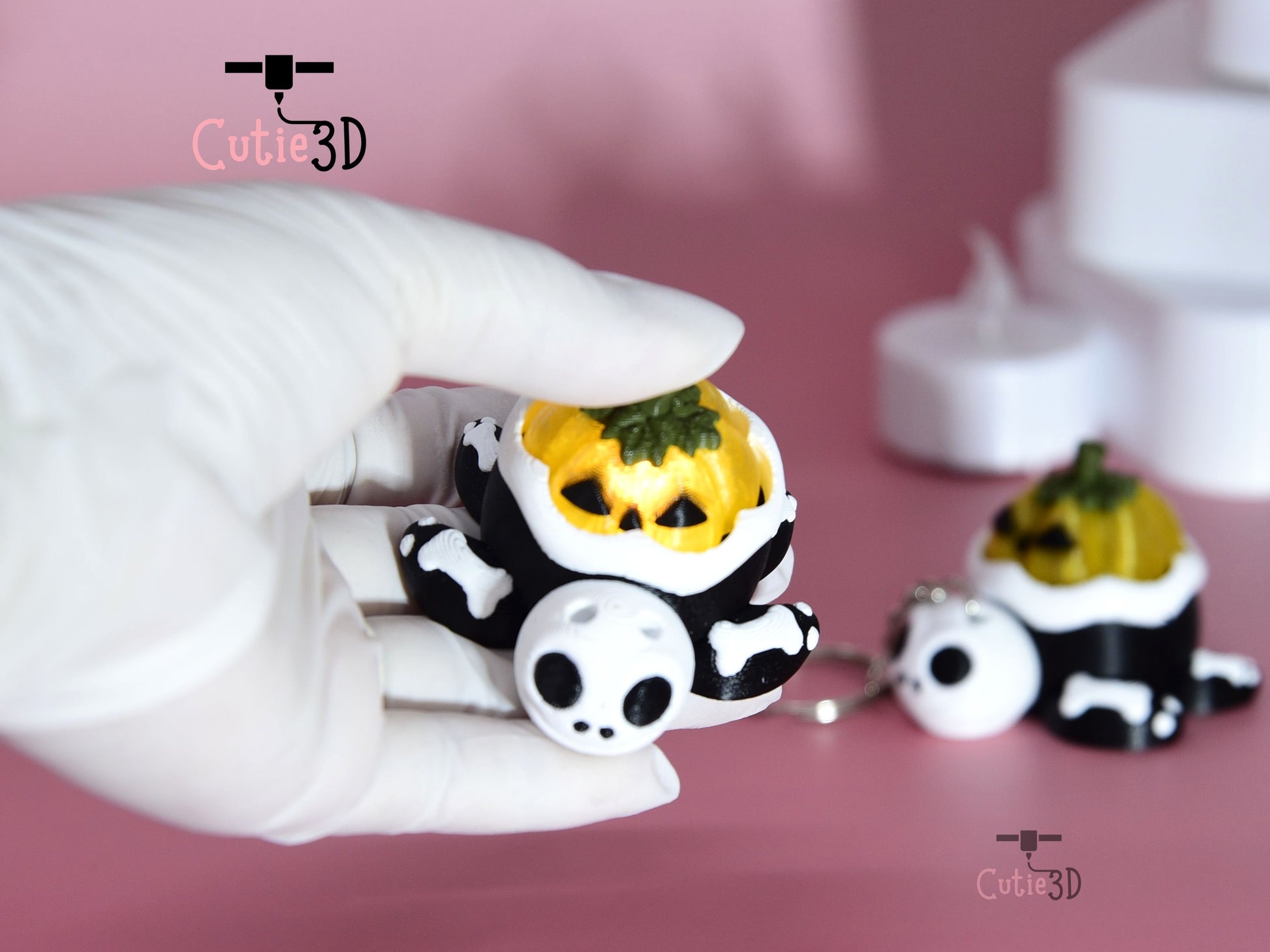 Cutie3D-Halloween Pumpkin Skull Turtle Fidget Led Clicker Keychain_02.jpg