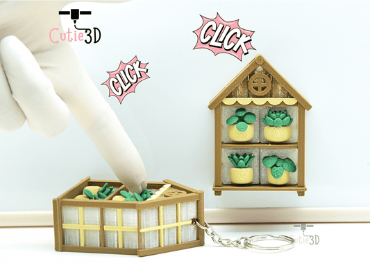 Cutie3D-Vintage Greenhouse for Plant Lovers Fidget Clicker Keychain_01.png
