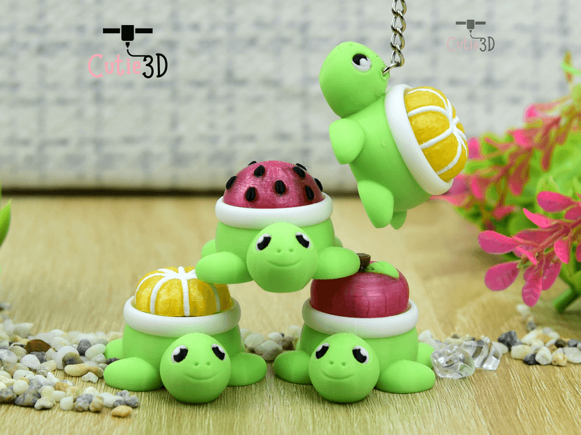 Cutie3D-Fruity Turtle for Animal Lovers Fidget Led-Clicker Keychain_04.png