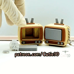 Cutie3D-Clicky Retro Tv Magnet-Insert Clicker Keychain_11.gif