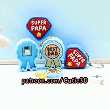 Cutie3D-Best Dad and Super Papa Set of Clicker Keychains_11.gif