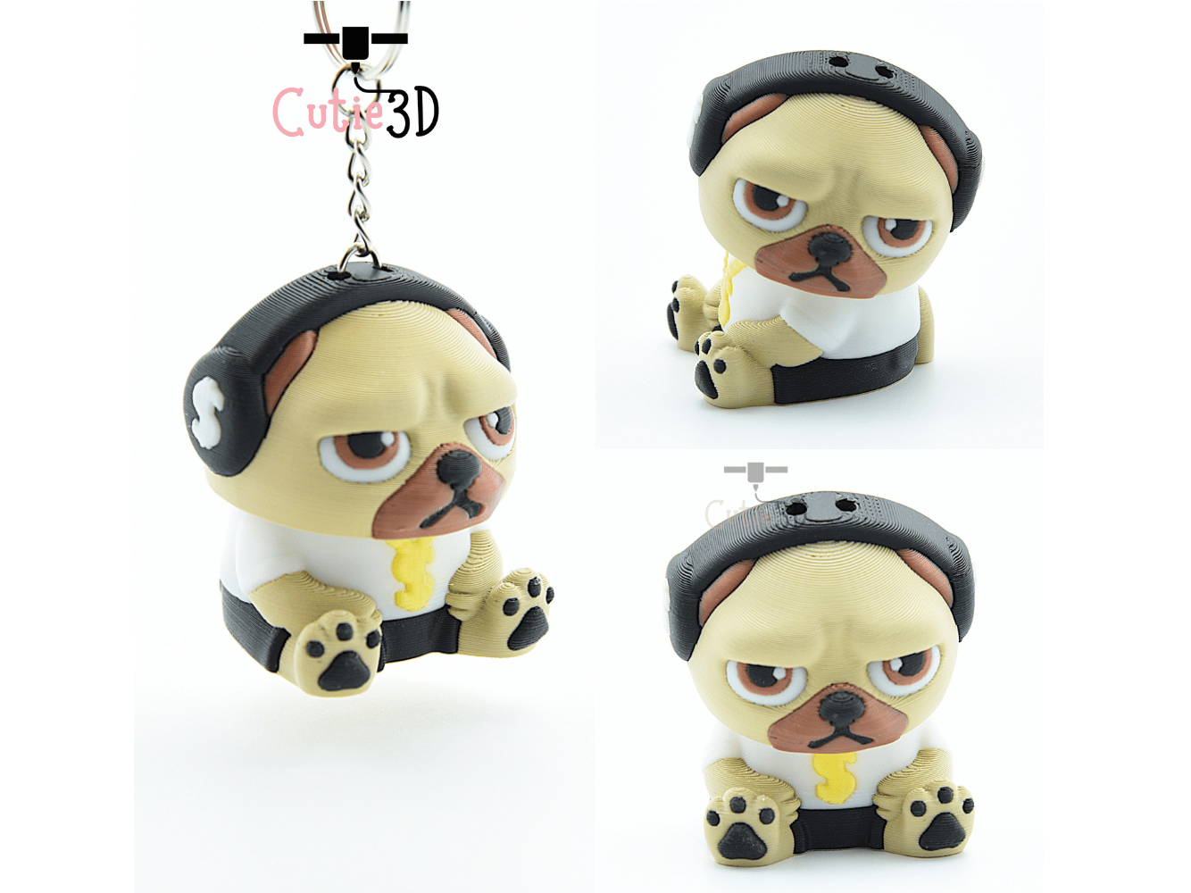 Cutie3D-Urban Pug Vibes Keycap Fidget Clicker Keychain_02.png