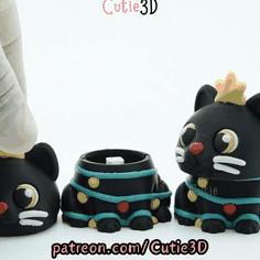 Cutie3D-Christmas Cat Keycap Fidget Clicker Keychain_11.gif