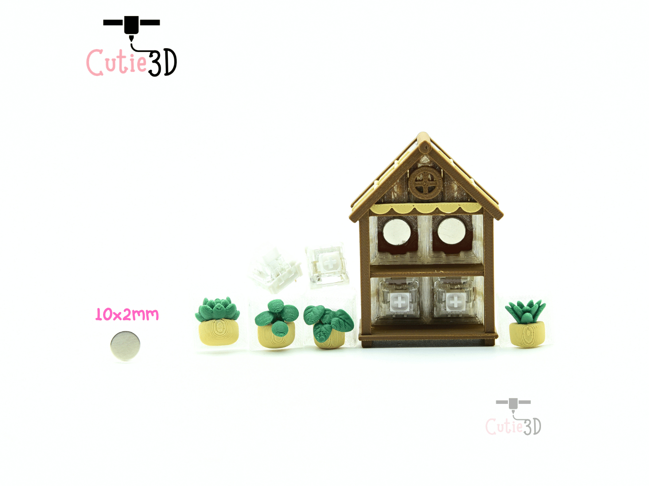 Cutie3D-Vintage Greenhouse for Plant Lovers Fidget Clicker Keychain_03.png
