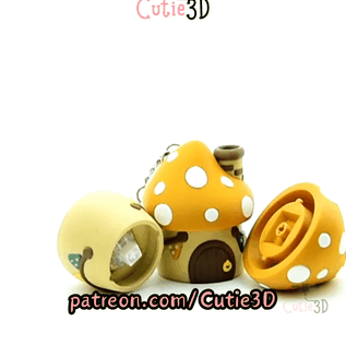 Cutie3D-Cute Mushroom House Fidget Clicker Keychain_11.gif