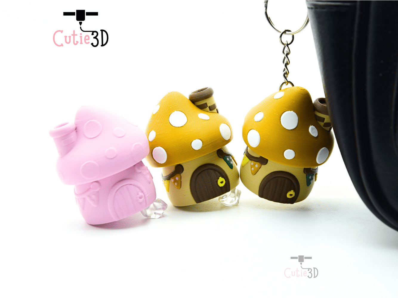 Cutie3D-Cute Mushroom House Fidget Clicker Keychain_05.png