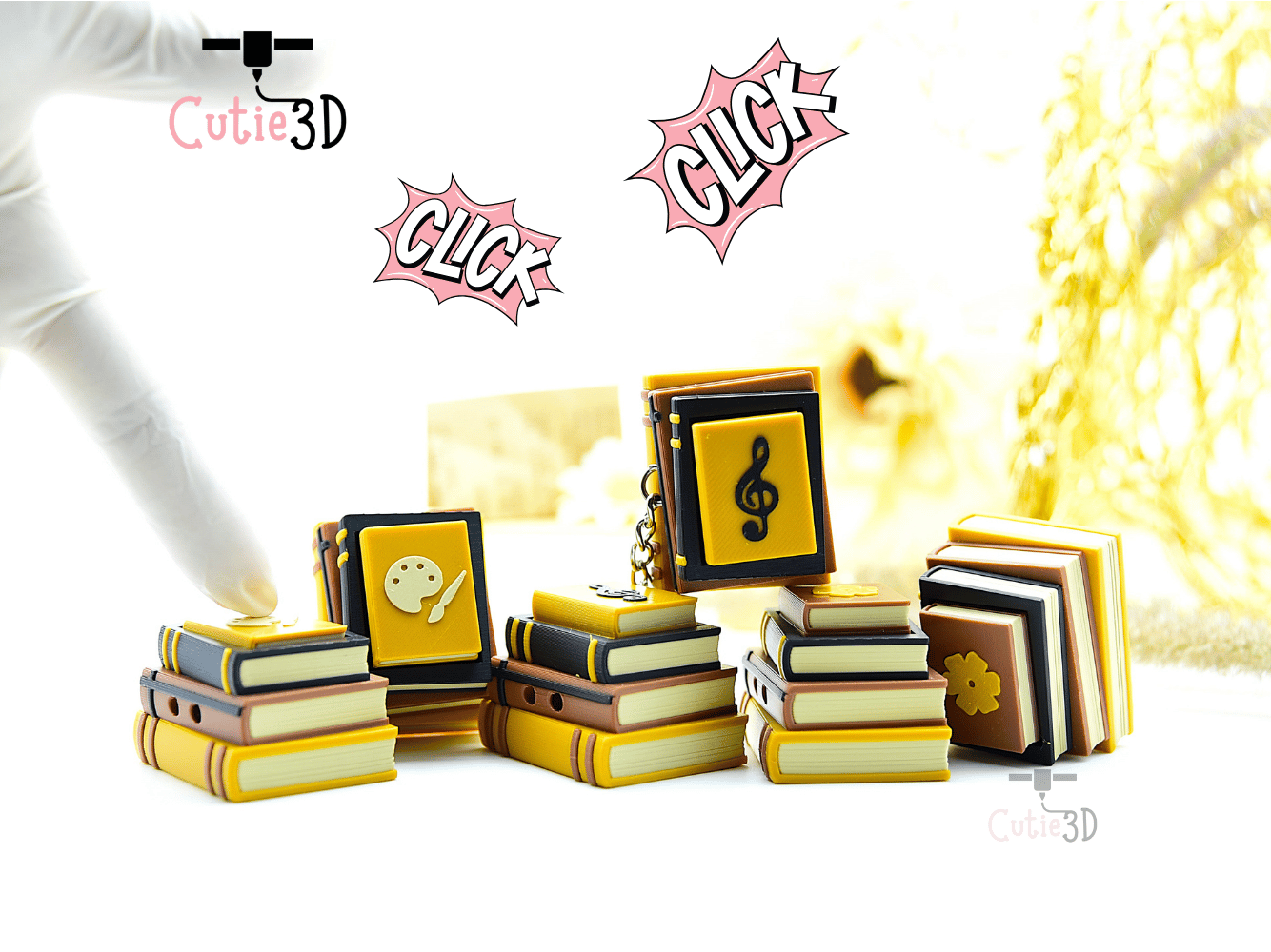 Cutie3D-Playful Stacked Books Set of Clicker Keychains_01.png