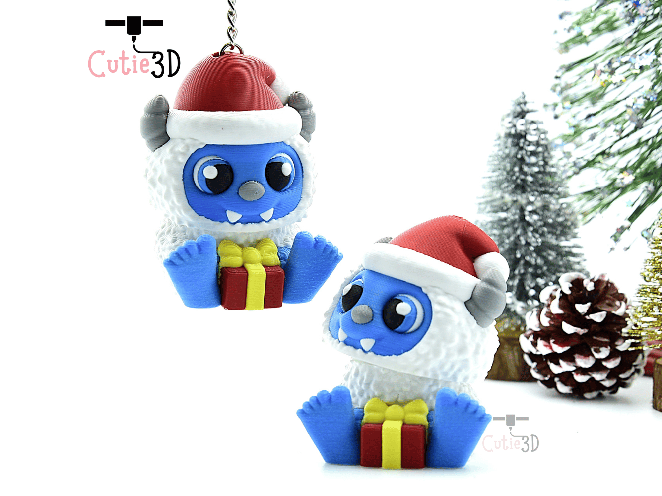 Cutie3D-Christmas Yeti with Presents Keycap Fidget Clicker Keychain_10.png