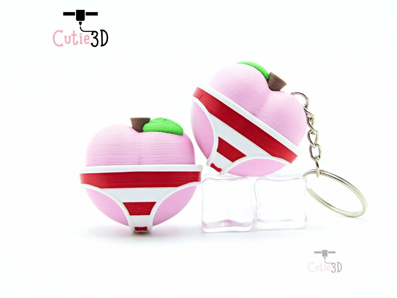 Cutie3D-Summer Peach for Fruit Lovers Set of Clicker Keychains_09.png