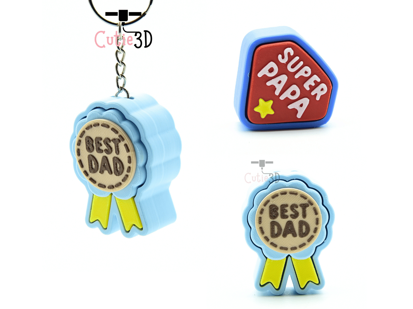 Cutie3D-Best Dad and Super Papa Set of Clicker Keychains_02.png