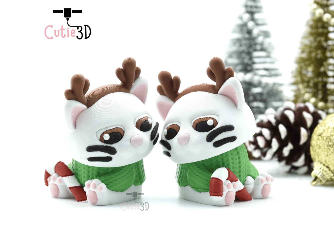 Cutie3D-Christmas Reindeer Cat Keycap Fidget Clicker Keychain_10.png