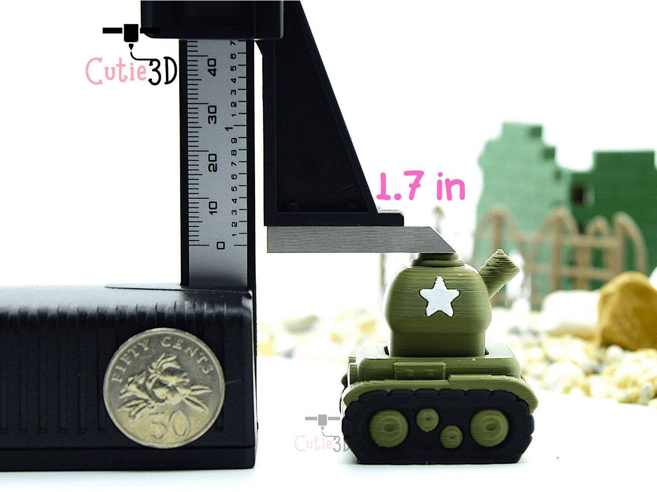 Cutie3D-Mini Tank for Fun Lovers Keycap Fidget Clicker Keychain_04.png