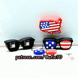 Cutie3D-July 4th USA Flag Magnet-Insert Clicker Keychain_11.gif