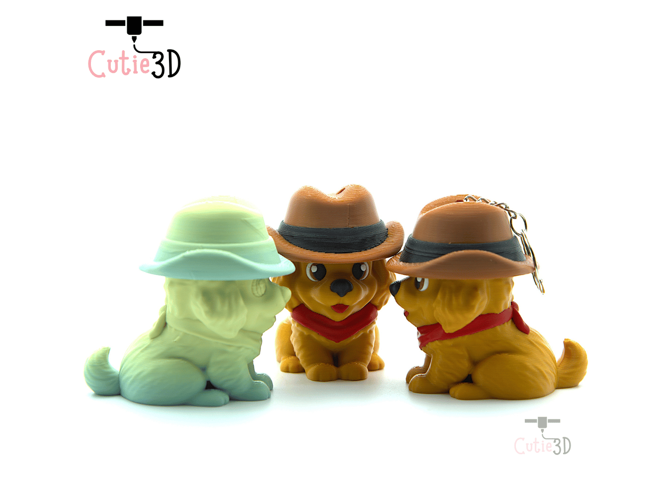 Cutie3D-Golden Retriever Cowboy Fidget Clicker Keychain_08.png