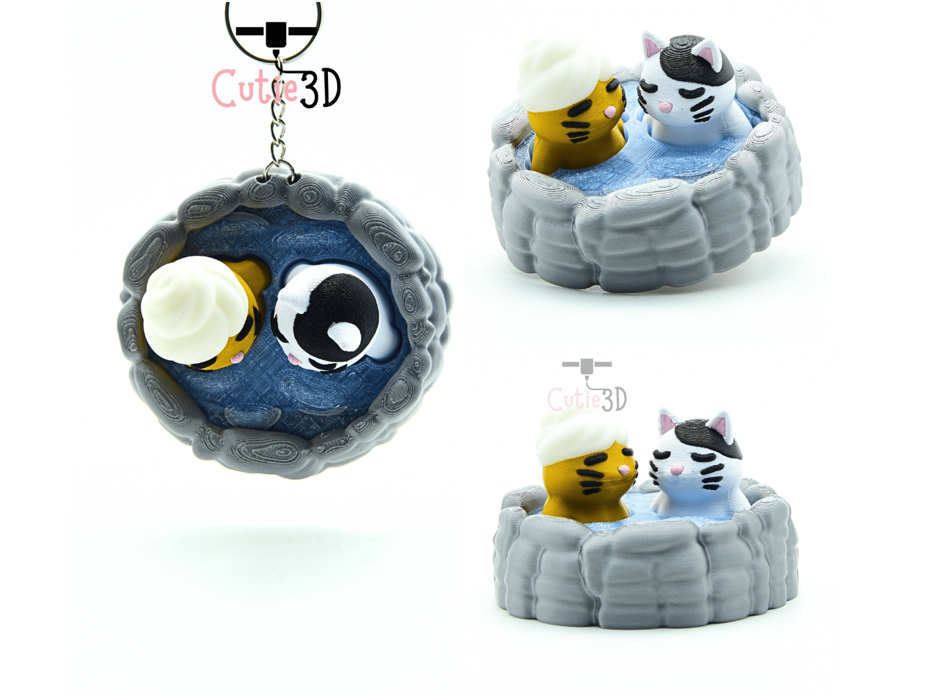 Cutie3D-Cute Cat Onsen for Cat Lovers Fidget Clicker Keychain_02.png