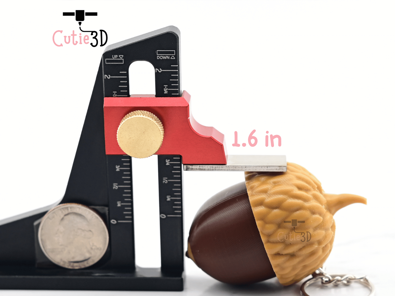 Digital Downloads - Cutie3D Acorn Keycap Fidget Clicker Keychain - Cute Backpack Keychain
