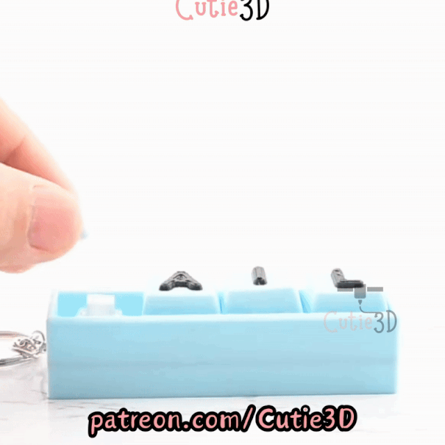 Digital Downloads - Cutie3D Keycap Set Keycap Fidget Clicker Keychain - Cute Backpack Keychain