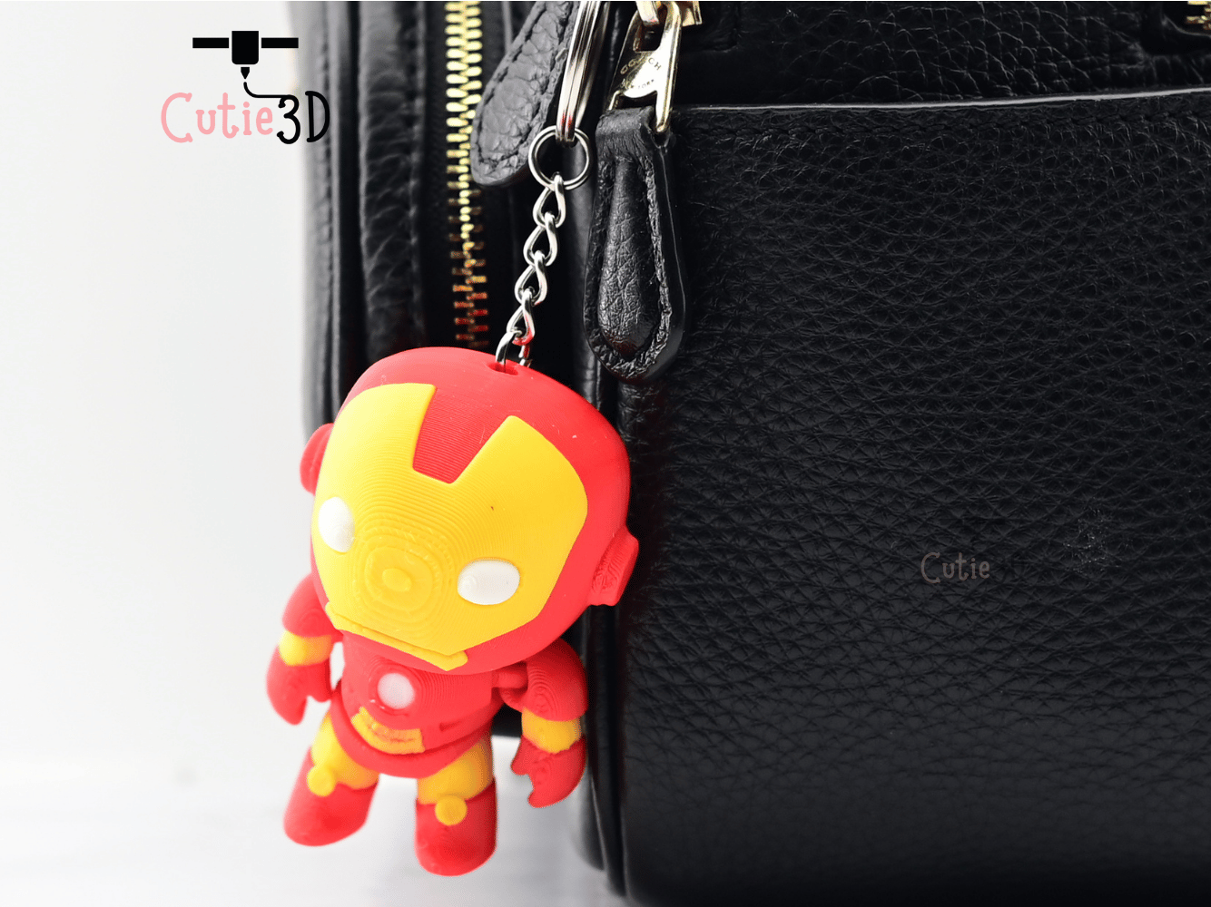 Digital Downloads - Cutie3D Articulated Hero Armored Iron Suit Keychain - Cute Backpack Keychain