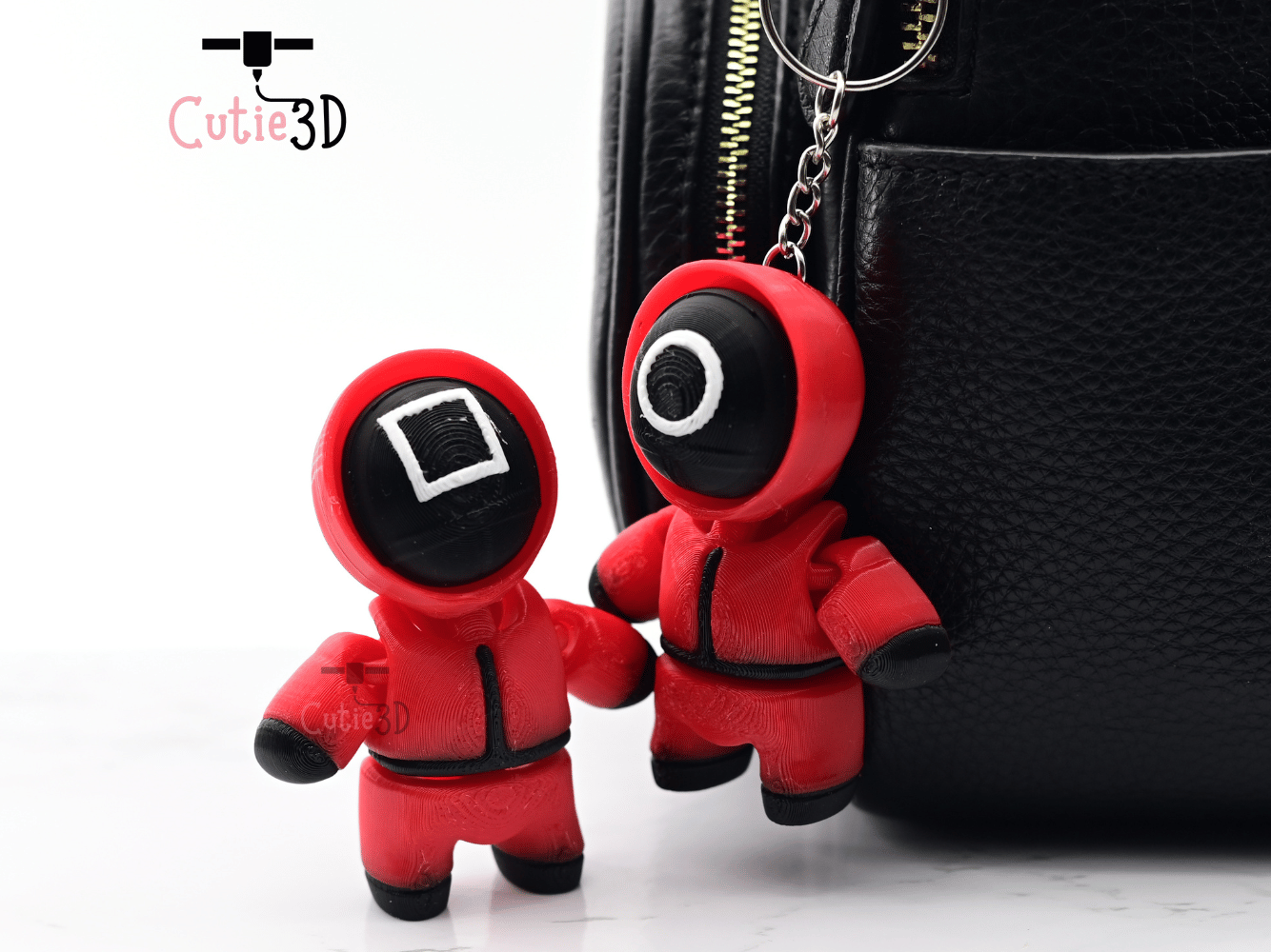 Digital Downloads - Cutie3D Articulated Squid Game Keycap Fidget Clicker Keychain - Cute Backpack Keychain