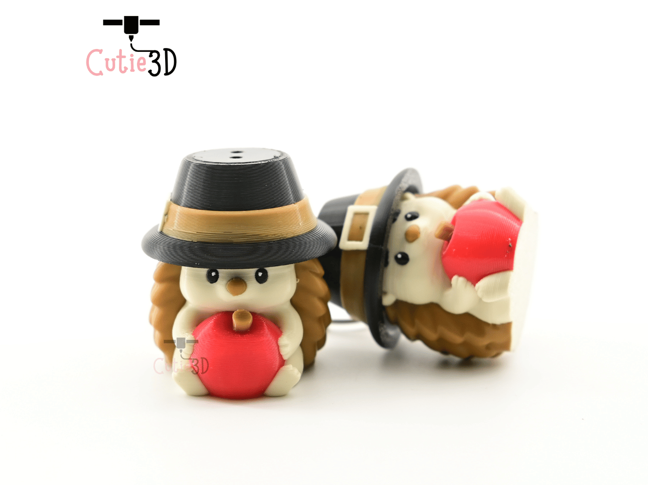 Digital Downloads - Cutie3D Autumn Hedgehog For Animal Lovers Keycap Fidget Clicker Keychain - Cute Backpack Keychain