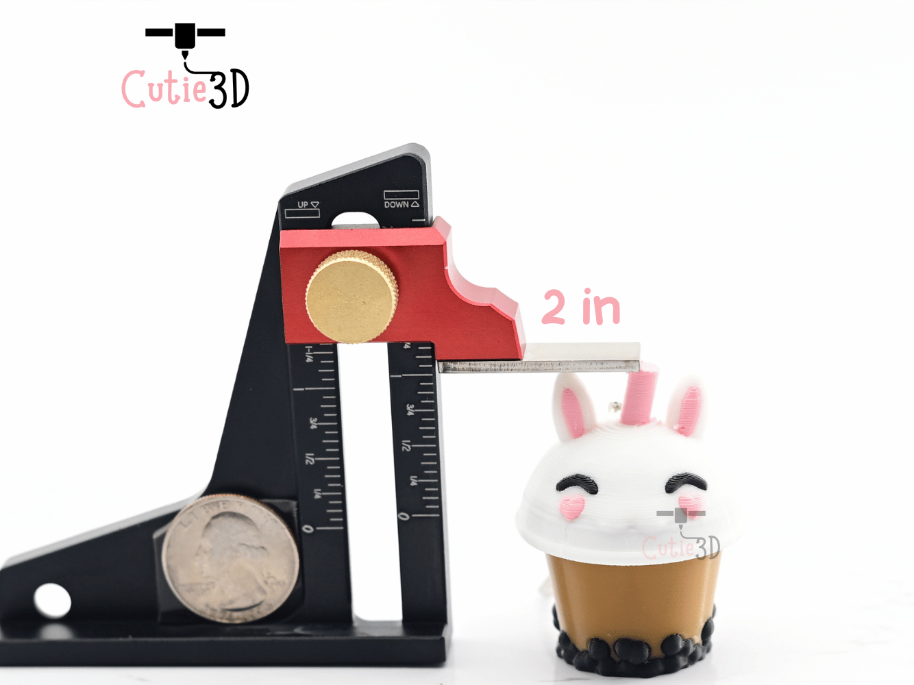 Digital Downloads - Cutie3D Bunny Boba Tea Cup Keycap Fidget Clicker Keychain - Cute Backpack Keychain