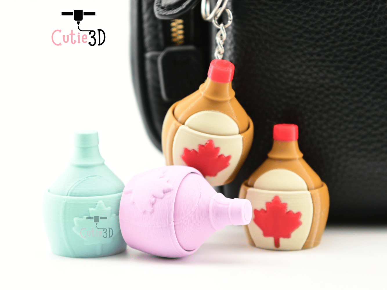 Digital Downloads - Cutie3D Canada Maple Syrup Keycap Fidget Clicker Keychain - Cute Backpack Keychain