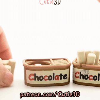 Digital Downloads - Cutie3D Chocolate Treat Jar For Food Lovers Keycap Fidget Clicker Keychain - Cute Backpack Keychain